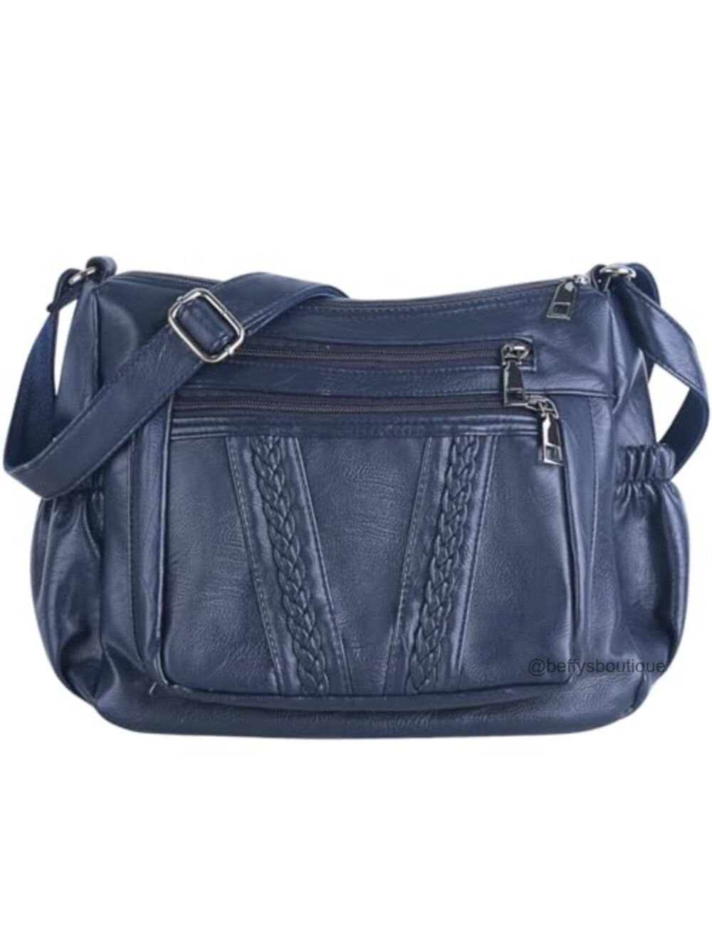 ELDA Soft PU Leather Crossbody Bag Multi Pocket Shoulder Purse Women